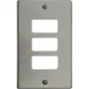 Thumbnail 1 de BTICINO Placa 3 Puestos Modulos Aluminio c/Tornillos