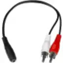 Thumbnail 0 de 2-RCA-M 1-3,5mm-H 15cm Cable Audio Plug-RCA 150mm 