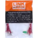 Thumbnail 2 de LINKMADE 4un 0,5mt Cat6a U/FTP Rojo LSZH Cable Patch Iny Multif 4x50cm