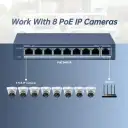 Thumbnail 3 de Switch 8 Puertos Hikvision POE+ No Adm. 1x 1000Mbps Uplink 300mt 60W