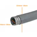 Thumbnail 3 de 25mm Rollo-30mts Conduit Metalico Cubierto-PVC Semi-Flex 3/4-Pulg