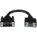 Thumbnail 3 de Adaptador DVI-I Macho a VGA Hembra HD-15 Longitud del Cable 20 cm Negro 