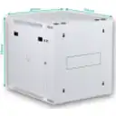 Thumbnail 2 de UBIQUITI 12U Puerta-Vidrio Doble Bisagra 70cm-Fondo Rack Muro Blanco