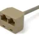 Thumbnail 1 de 2-to-1 RJ45 Splitter Cable Adapter - F/M
