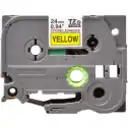 Thumbnail 1 de CINTA BROTHER TZE-S651 24mm black on yellow industrial tape