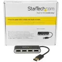 Thumbnail 5 de HUB StarTech Portátil USB 2.0 de 4 puertos con Cable Integrado Color Negro