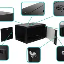 Thumbnail 1 de GABINETE RACK PARED LINKMADE 45CM-FONDO 6U  NEGRO INC-M6-2U