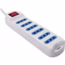 Thumbnail 1 de Alargador Eléctrico 6 Tomas c/Switch 3mts Color blanco - Philco