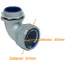 Thumbnail 0 de Metalico 40mm Codo Prensa Estopa para Flexible Aislacion IP65