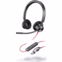 Thumbnail 0 de Audífonos Alámbricos Poly Blackwire 3320, Microsoft Teams Certf. USB-C/A adapt.