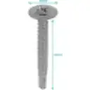 Thumbnail 1 de 100-Unid Autoperforante lenteja 8x1 1/4-pulg Largo-31mm zinc 651540001