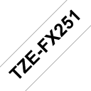 Thumbnail 0 de Cinta para Etiquetas Brother TZE-FX251 Flexible Negro sobre Blanco 24 mm 