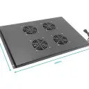 Thumbnail 1 de LINKMADE Bandeja inc-4-Ventiladores 220V Negro 646x410mm p/Techo
