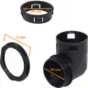 Thumbnail 0 de 55mm Codo Salida Caja Prensa Estopa p/Conduit Flexible Plastico Negro