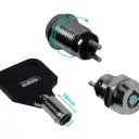 Thumbnail 0 de Chapa Electrica 2-Pin 12mm Llave Seguridad req-Soldar-Cables 0,5A 250V