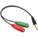 Thumbnail 0 de Splitter Estéreo 3.5 mm Macho a 2 hembras  Audifono y Micrófono