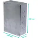 Thumbnail 2 de B23 Caja 300x200x100mm c/Tapa-305x205mm Zincada Metalica