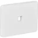 Thumbnail 1 de UI 1-unidad Blanco 1-Keystone Horizontal Faceplate Pintable 118x88mm
