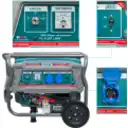 Thumbnail 7 de TOTAL 3500W Generador electrico a gasolina 15L-Tanque 220VAC TP135006E