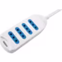 Thumbnail 1 de Alargador Eléctrico 4 Tomas sin Switch 5 Metros Color Blanco - Philco