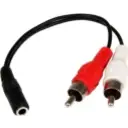 Thumbnail 2 de Cable de Audio Stereo Jack 3.5mm Hembra a 2*RCA Macho 15cm - StarTech