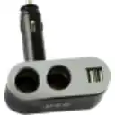 Thumbnail 0 de 2-Vehicular-Hembra 2-USB-Hembra-AH 5VDC 3,1A 12V/24V-Macho-Encendedor