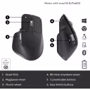 Thumbnail 5 de Mouse Inalámbrico Logitech MX Master 3s Óptico 8000DPI 7 Botones Bluetooth Negro