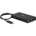 Thumbnail 1 de Docking Station StarTech USB-C a HDMI 4K LAN 2*USB 3.0 Negro para PC Notebook