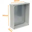 Thumbnail 3 de TIBOX 340x280x130mm Tapa-Gris Caja Gris Plastica c/Placa IP66 RoHS