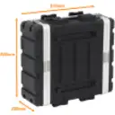 Thumbnail 1 de 4U/25cm Fondo-42cm Rack Portatil Plastico 2-tapas para Exterior Negro