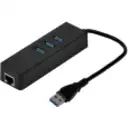 Thumbnail 0 de 1-USB3.0-AM 1-LAN-RJ45-Ethernet 10/100mbps Hub-3p Win Mac Linux