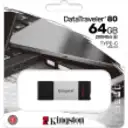 Thumbnail 4 de Pendrive 64GB Kingston DataTraveler 80 USB-C 200MB/s USB 3.2 Gen 1 Negro/Gris