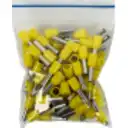 Thumbnail 0 de Amarillo 2,5mm2 8/15mm 100-unids AWG14 Ferrules Terminal Aislado Crimp