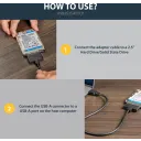 Thumbnail 6 de Adaptador StarTech USB3S2SAT3CB, Cable USB 3.0 a HDD 2.5" SATA III 0.5m