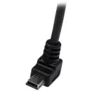 Thumbnail 3 de Cable USB 2.0 Tipo-A a Mini B con ángulo 90° M/M 28AWG Níquel 2mt Negro StarTech