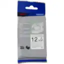 Thumbnail 1 de BROTHER Satin 12mm Negro en Fondo Blanco Cinta 4mt p/PT-H110/H200/E300