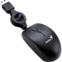 Thumbnail 1 de Mini Mouse Alámbrico Genius Traveler V2 Óptico 1000dpi 3 Btns Retractil USB Negr