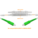 Thumbnail 2 de Blanco Drop 100mt SC/APC MonoModo SM SX Pigtail Cable Fibra