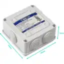 Thumbnail 3 de TIBOX 100x100x50mm Caja Estanca Blanca IP55 7-Conos 4-Tornillo AG1010R