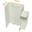 Thumbnail 1 de LINKCHIP 60x40mm Derivacion T Blanca Tee CCA-6040-TE. p/Canaleta QN6W.