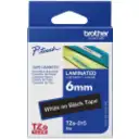 Thumbnail 2 de TZE 315 6mm Black on white tape