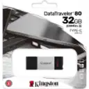 Thumbnail 0 de Pendrive 32GB Kingston DataTraveler 80 USB-C 3.2 Gen 1 Lec 200MB/s Negro Plata