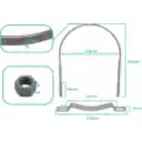 Thumbnail 1 de Clamp 310mm 303-319mm Galvanizada para Poste Redondo Tuercas-23mm