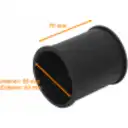 Thumbnail 1 de 55mm Union Copla para Conduit Flexible Plastico Negro Corrugado