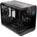 Thumbnail 1 de GABINETE GAMER ESGAMING MATX AIRCRAFT 007 NEGRO 6 FAN, 2 BASE, 3 ABAJO, 1 TRASERO ARGB, SIN FUENTE