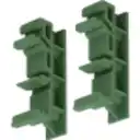 Thumbnail 2 de Verde 25mm Par Adaptadors Plasticos inc-torn Montaje Circuito Riel DIN