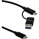 Thumbnail 0 de XTECH 2-IN-1 USB-C a USB-CM/AM Cable 182cm USB2.0 XTC-532