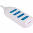 Thumbnail 0 de Alargador Eléctrico 4 Tomas sin Switch 5 Metros Color Blanco - Philco