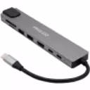 Thumbnail 0 de Adaptador HUB USB-C Multipuerto Philco USB-C USB-A HDMI DP SD Ethernet