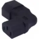 Thumbnail 1 de Angulo Plano Macho-C14 Hembra-C13 Adaptador Electrico 10A